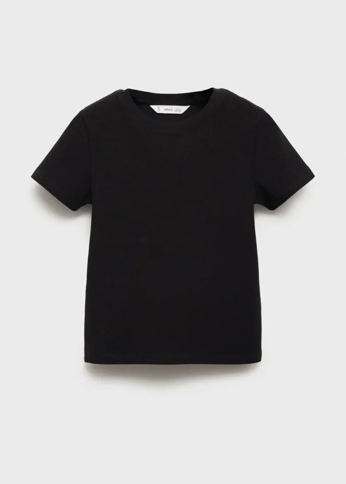 T-shirt en coton côtelé
