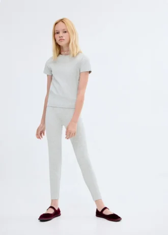 T-shirt en coton côtelé