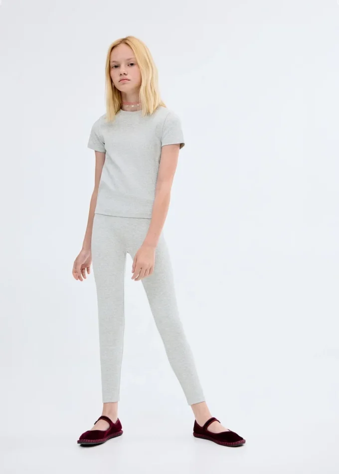 T-shirt en coton côtelé