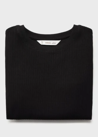 T-shirt en coton côtelé