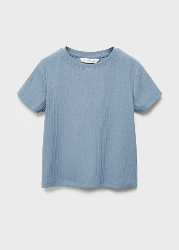 T-shirt en coton côtelé