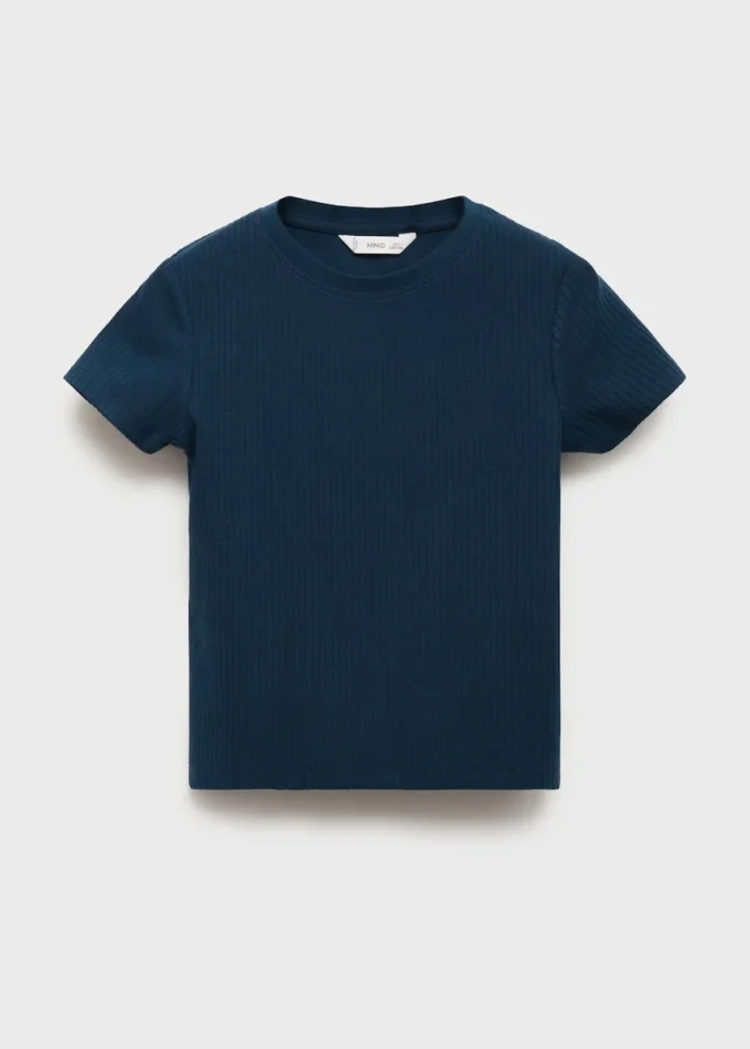 T-shirt en coton côtelé