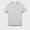 T-shirt en coton côtelé