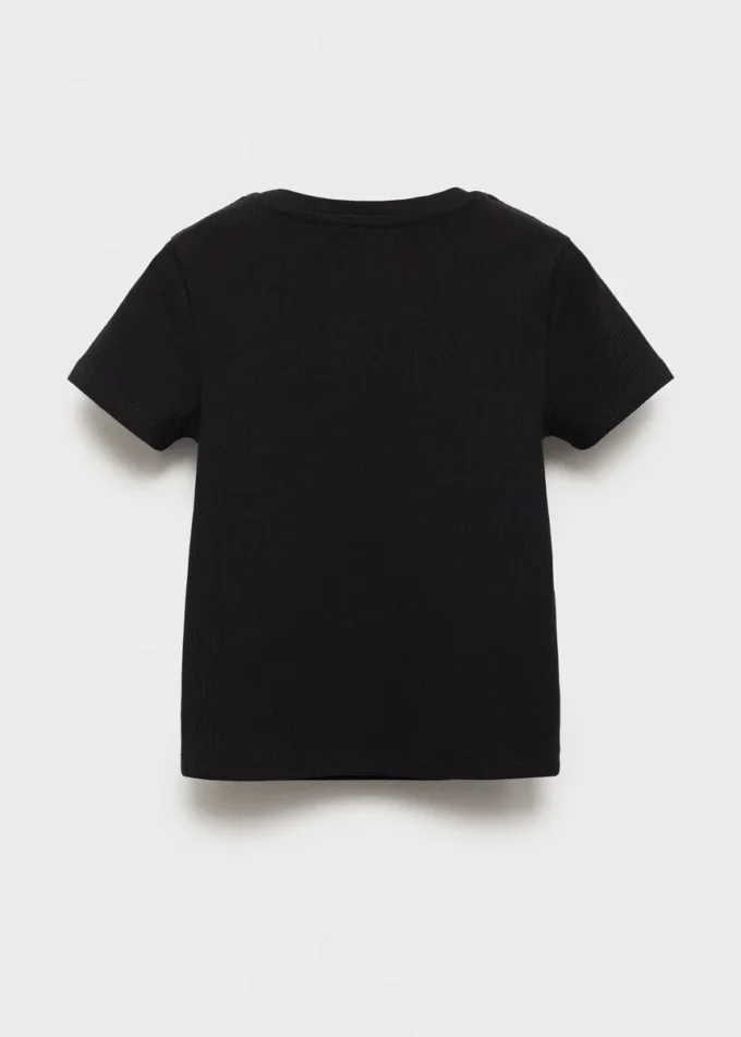 T-shirt en coton côtelé
