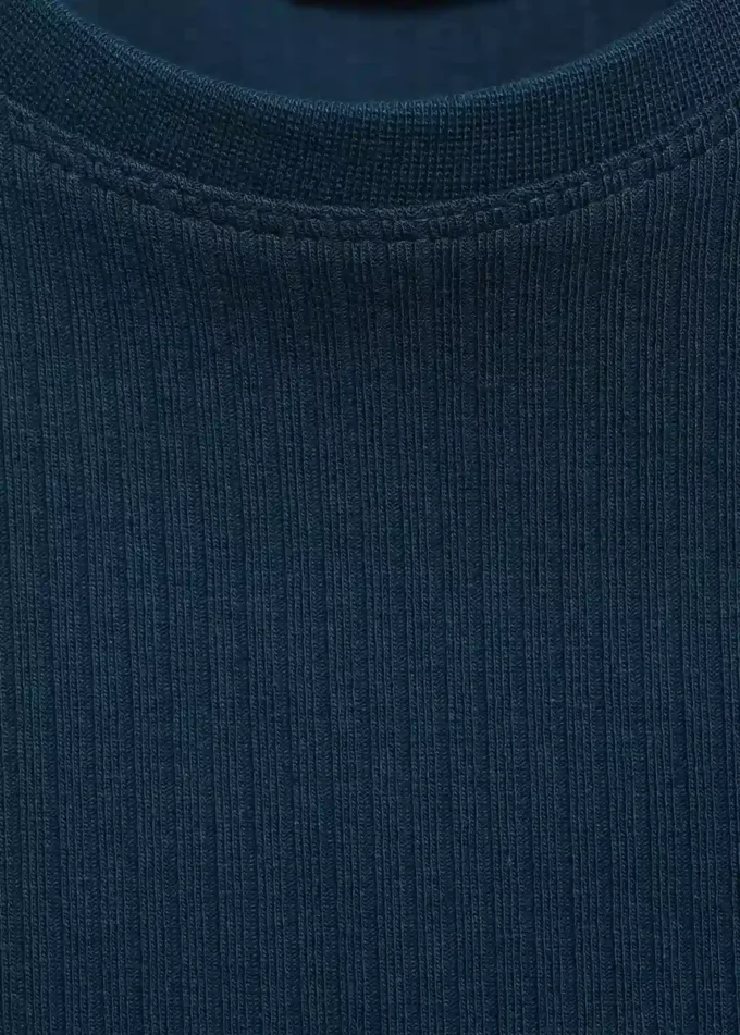 T-shirt en coton côtelé