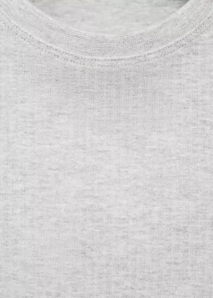 T-shirt en coton côtelé