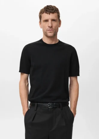 T-shirt en coton finement tricoté