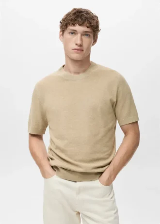 T-shirt en coton finement tricoté