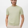 T-shirt en coton finement tricoté