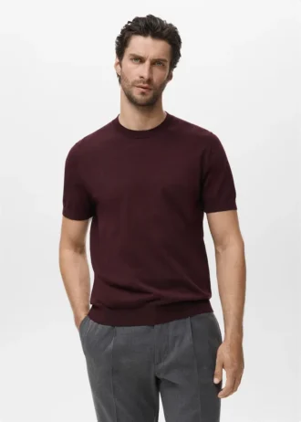 T-shirt en coton finement tricoté