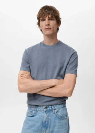 T-shirt en coton finement tricoté