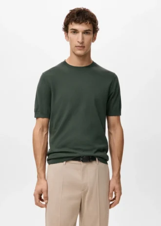 T-shirt en coton finement tricoté