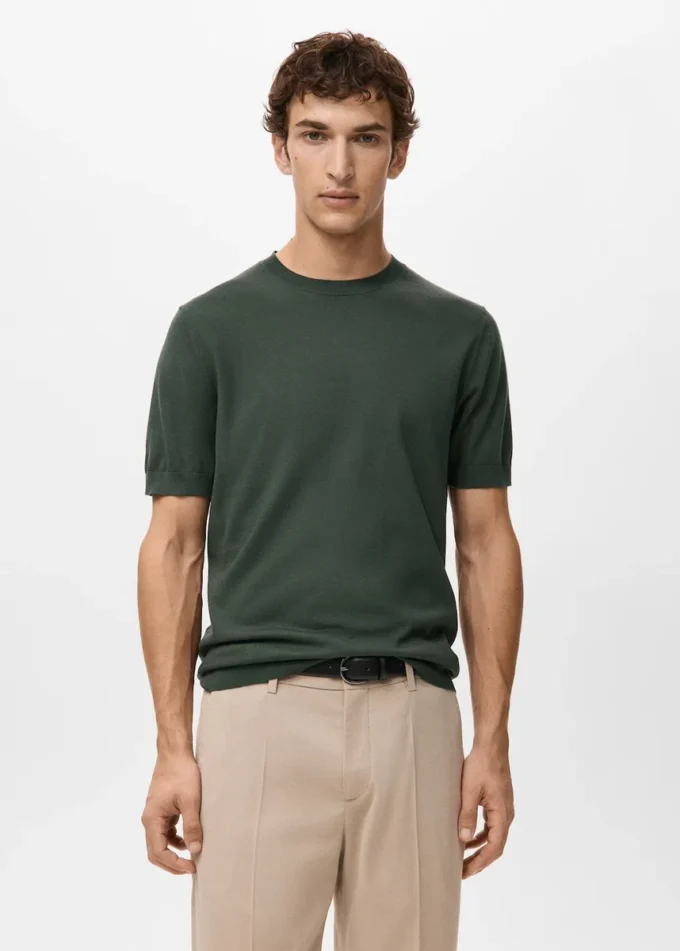 T-shirt en coton finement tricoté