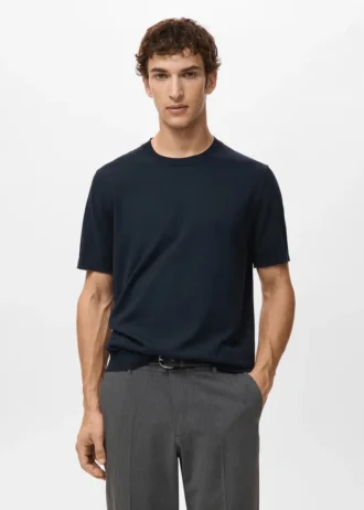T-shirt en coton finement tricoté