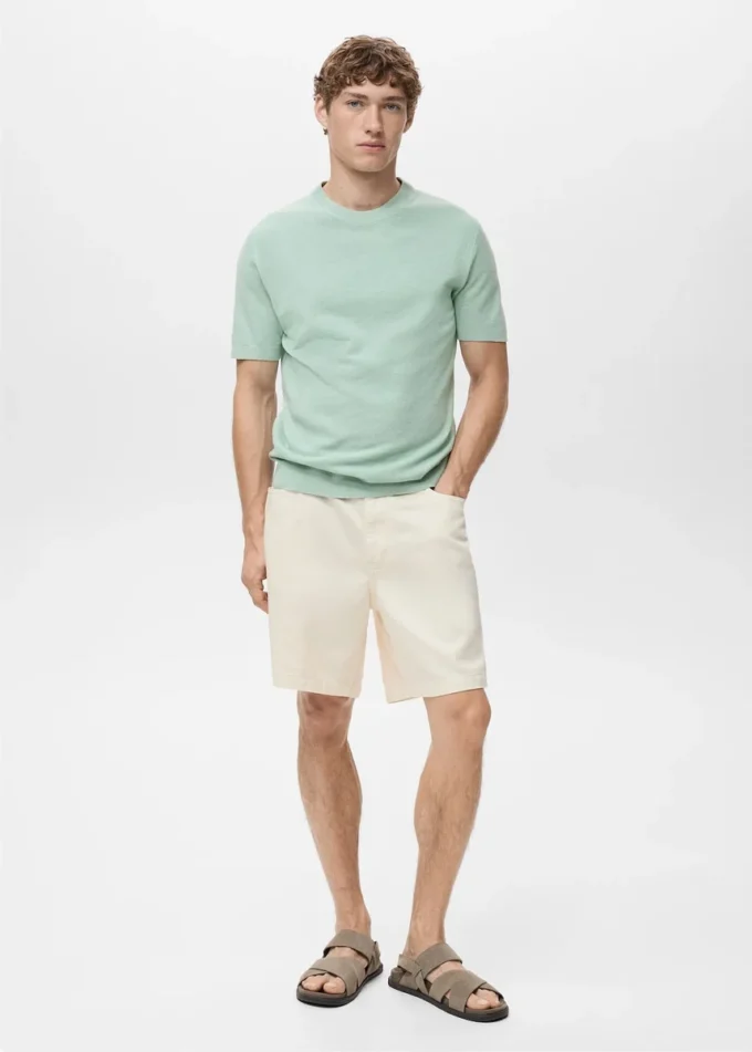T-shirt en coton finement tricoté
