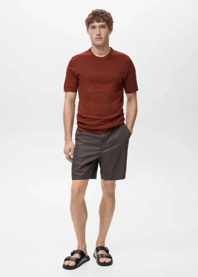 T-shirt en coton finement tricoté