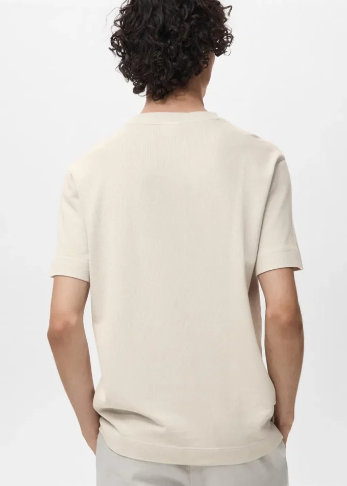 T-shirt en coton finement tricoté