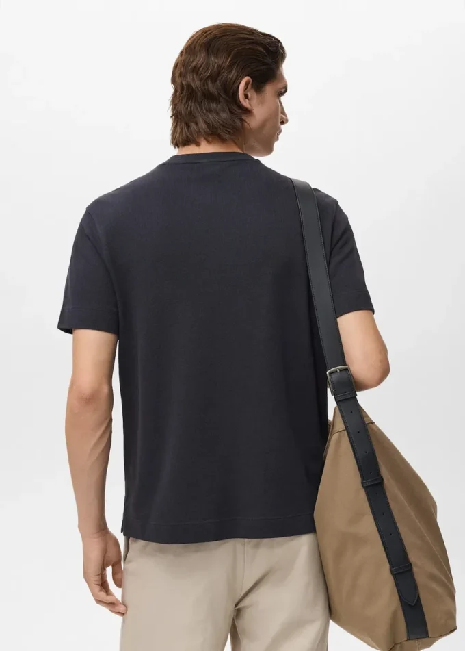 T-shirt en coton finement tricoté