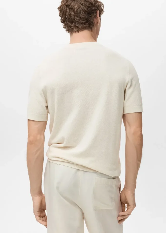 T-shirt en coton finement tricoté