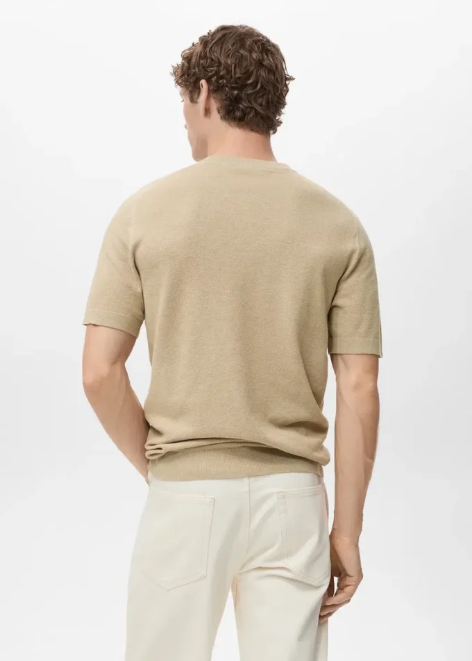 T-shirt en coton finement tricoté
