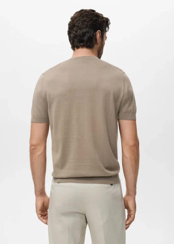 T-shirt en coton finement tricoté