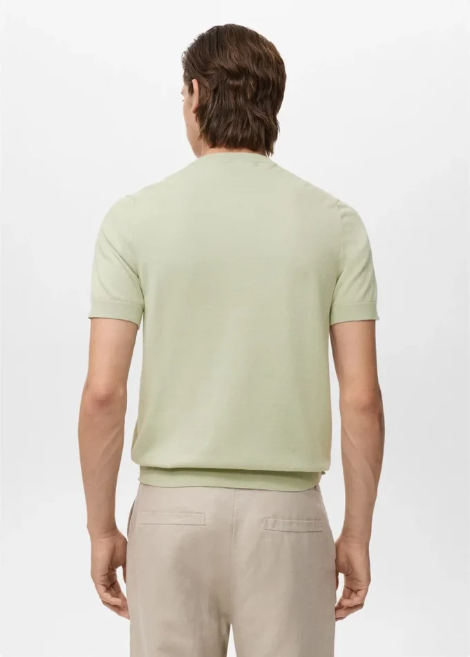 T-shirt en coton finement tricoté