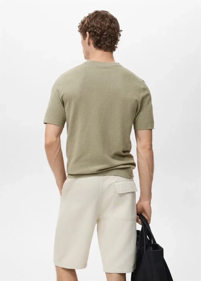 T-shirt en coton finement tricoté