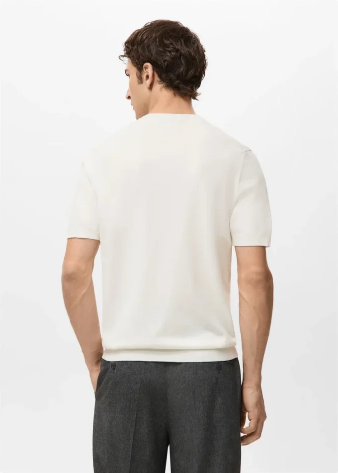 T-shirt en coton finement tricoté