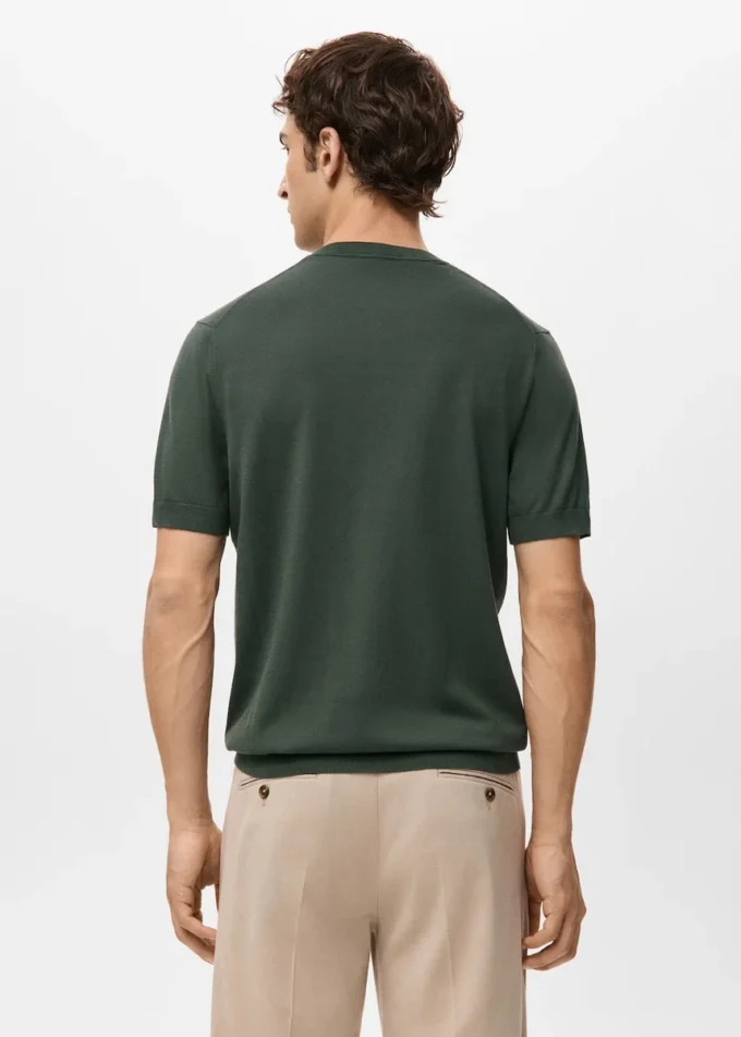 T-shirt en coton finement tricoté