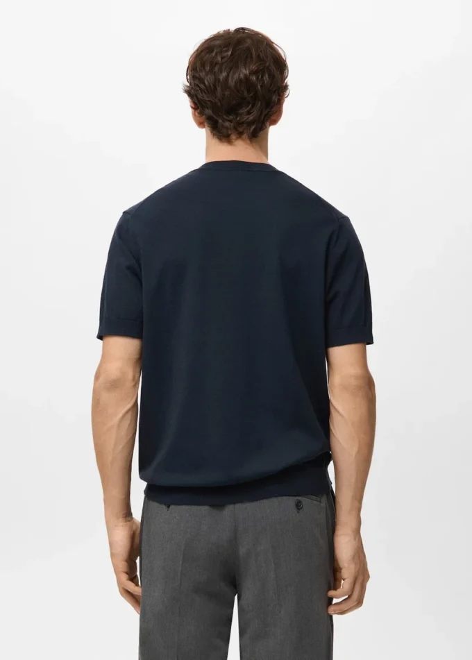 T-shirt en coton finement tricoté
