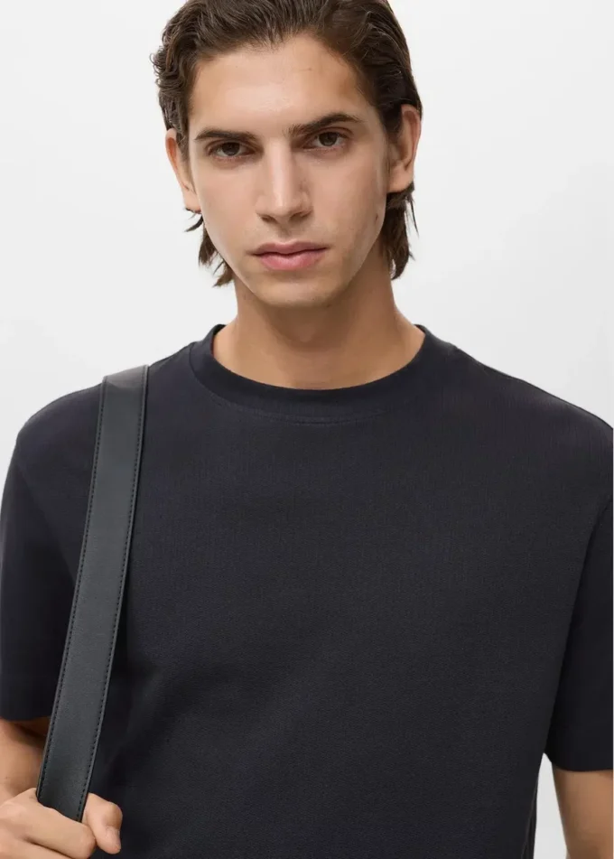 T-shirt en coton finement tricoté