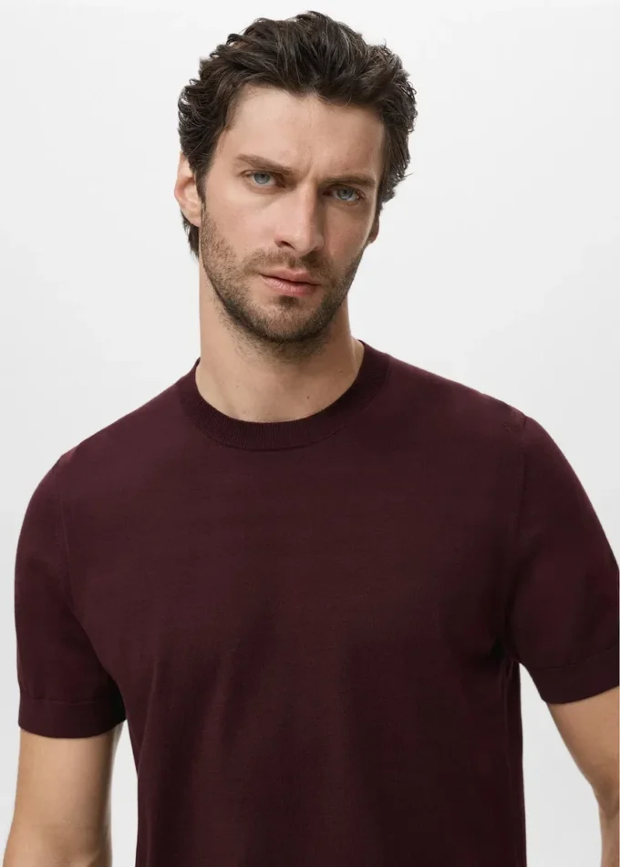 T-shirt en coton finement tricoté