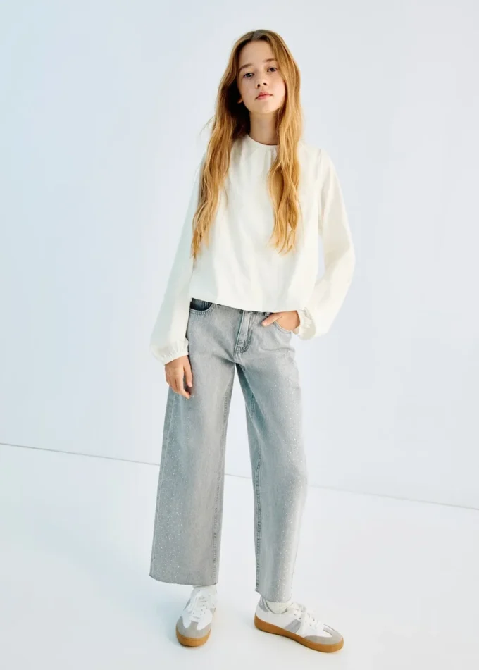 T-shirt en coton froncé