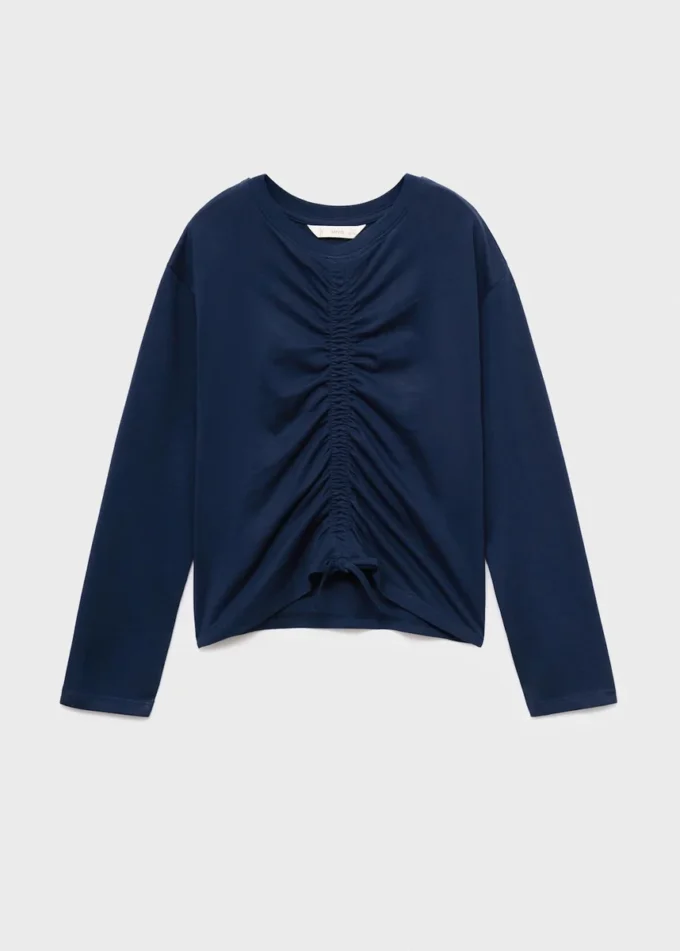T-shirt en coton froncé