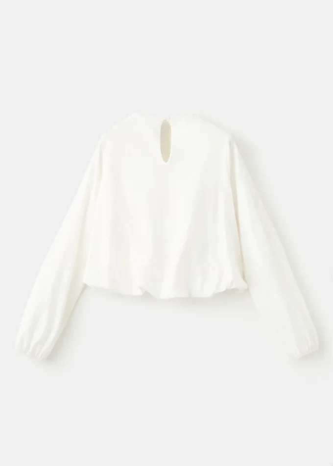 T-shirt en coton froncé