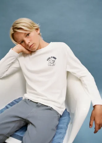 T-shirt en coton gaufré