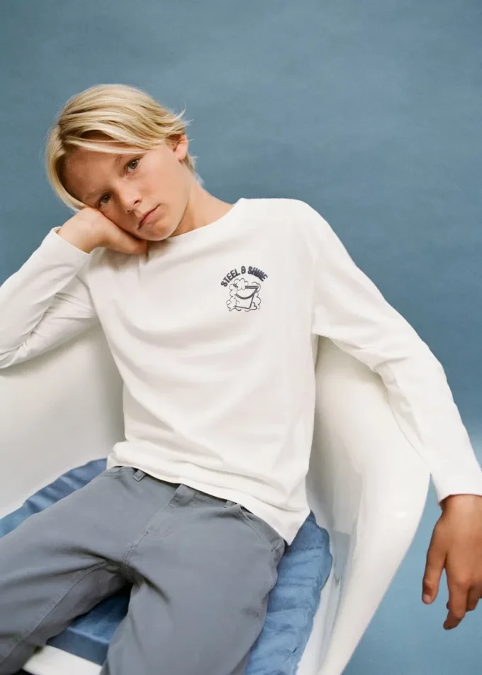 T-shirt en coton gaufré
