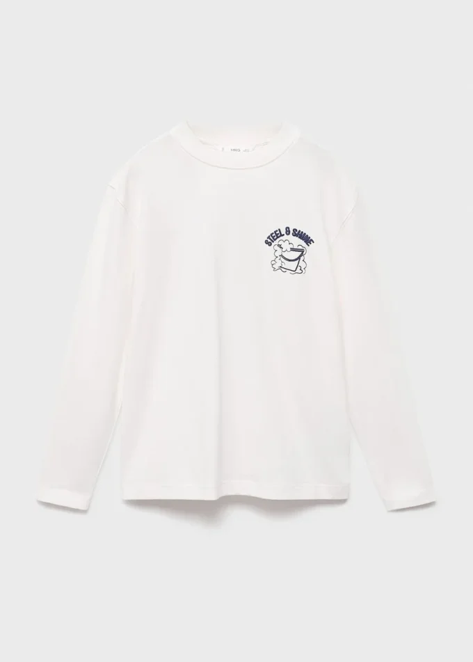 T-shirt en coton gaufré