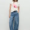T-shirt en coton à imprimé floral