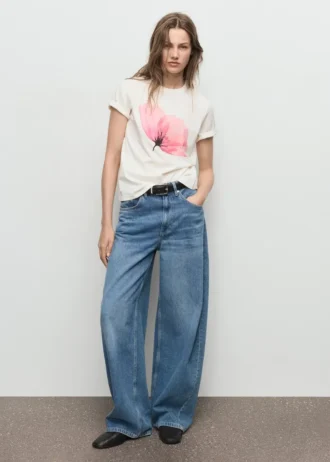 T-shirt en coton à imprimé floral