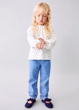 T-shirt en coton à motif floral