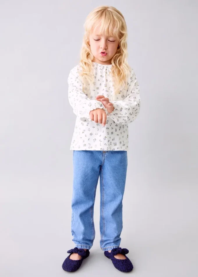 T-shirt en coton à motif floral