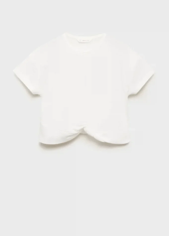 T-shirt en coton noué