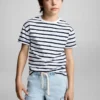 T-shirt en coton rayé