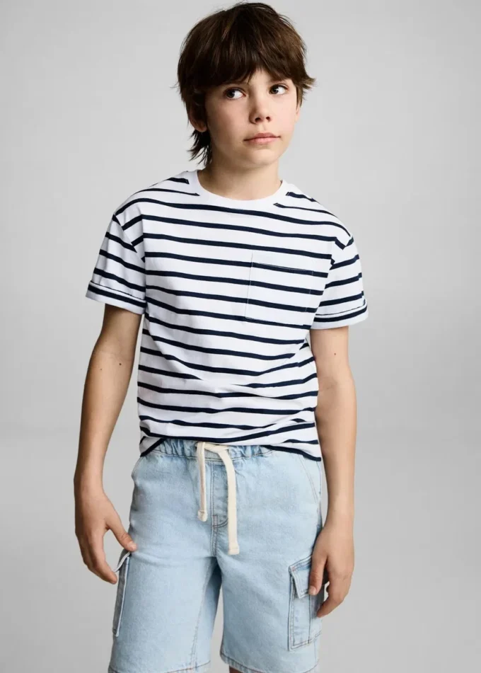 T-shirt en coton rayé