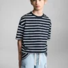 T-shirt en coton rayé T-shirt en coton rayé