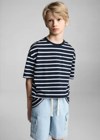 T-shirt en coton rayé