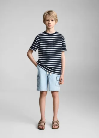 T-shirt en coton rayé