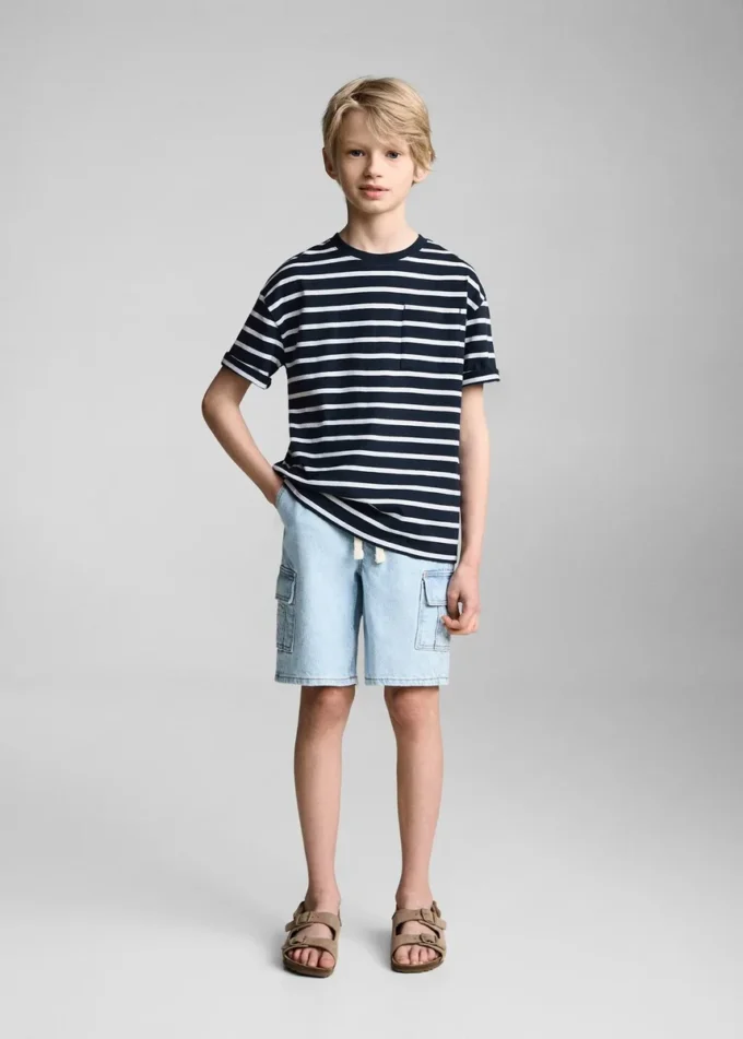T-shirt en coton rayé T-shirt en coton rayé