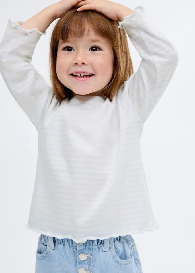 T-shirt en coton rayé
